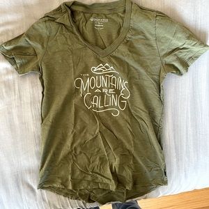 United by Blue The Mountains are Calling V Neck T Shirt